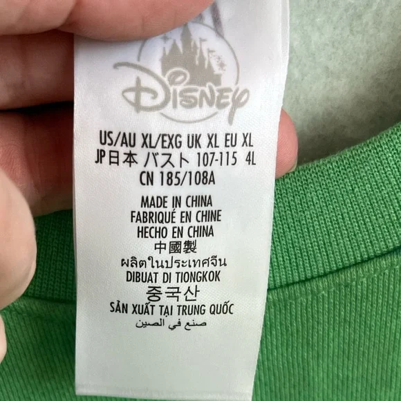 Disneyland Striped Spirit Jersey Mickey Friends‎ Sweatshirt Unisex Sz XL Green - Picture 6 of 11